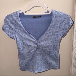 Brandy Melville Blue Floral Top